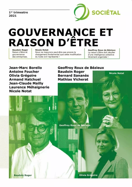 Revue sociétal : Gouvernance et raison d'être -  Institut de l'entreprise - Publishroom