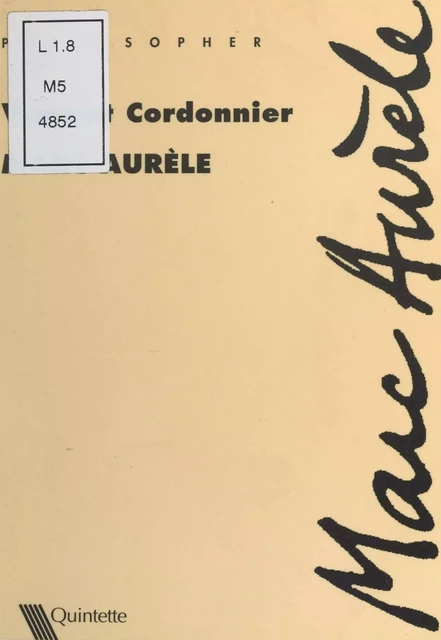 Marc Aurèle - Vincent Cordonnier - FeniXX réédition numérique