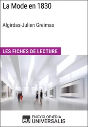 La Mode en 1830 d'Algirdas-Julien Greimas