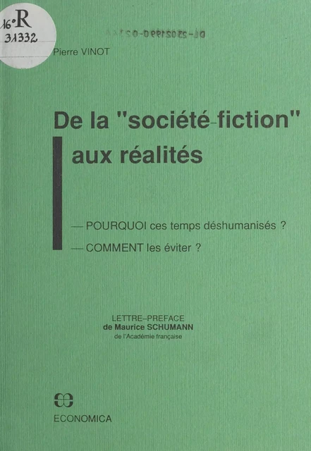 De la société-fiction aux réalités - Pierre Vinot - FeniXX réédition numérique