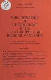 Bibliographie de l'hindouisme et de l'anthropologie religieuse en Inde (1)