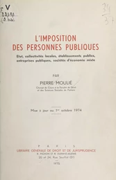 L'Imposition des personnes publiques