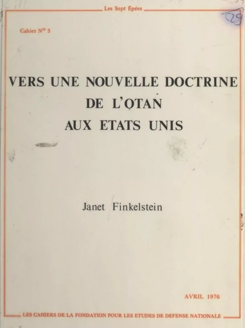 Vers une nouvelle doctrine de l'OTAN aux États-Unis - Janet Finkelstein - FeniXX réédition numérique