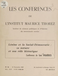 Lénine et la social-démocratie : sa nature et son rôle historique