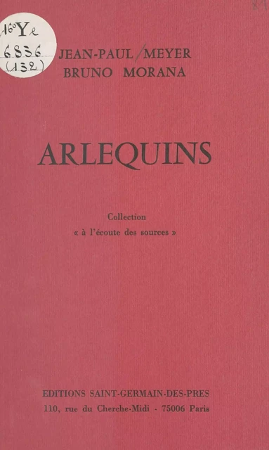 Arlequins - Jean-Paul Meyer - FeniXX réédition numérique