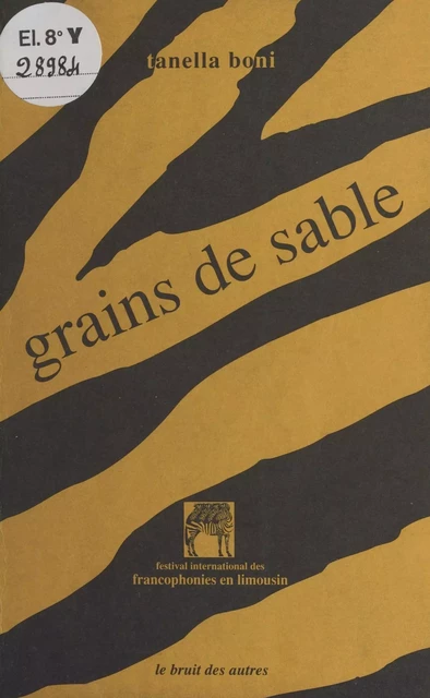 Grains de sable - Tanella Boni - FeniXX réédition numérique