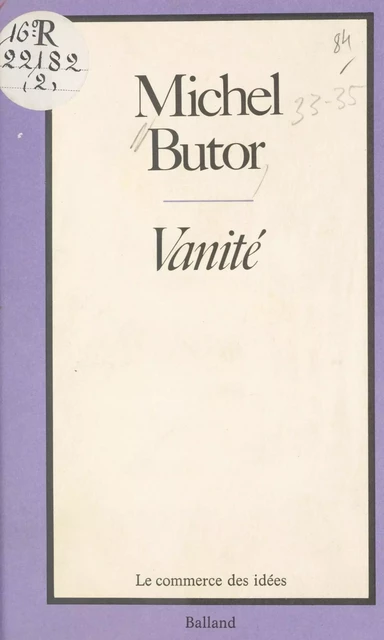 Vanité : Conversation dans les Alpes-Maritimes - Henri Maccheroni, Michel Launay, Michel Butor - FeniXX réédition numérique