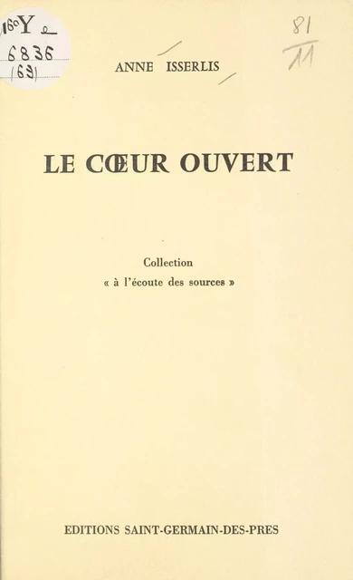 Le Cœur ouvert - Anne Isserlis - FeniXX réédition numérique