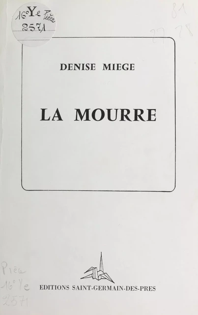 La Mourre - Denise Miege - FeniXX réédition numérique