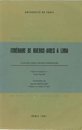 Itinéraire de Buenos-Aires à Lima