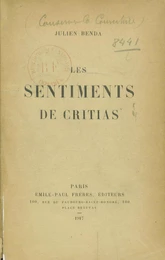 Les sentiments de Critias