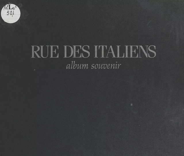 Rue des Italiens - Bertrand Poirot-Delpech - FeniXX réédition numérique