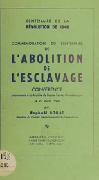 Commémoration du centenaire de l'abolition de l'esclavage