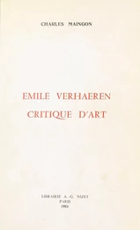 Émile Verhaeren critique d'art