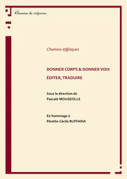 Donner corps & donner voix - Éditer, traduire