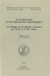 Aux origines d’une discipline historique