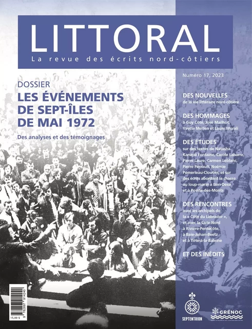 Revue Littoral No 17 - Grénoc (Groupe de recherche sur l'écriture nord-côtière) - Éditions du Septentrion