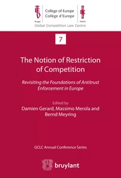 The Notion of Restriction of Competition