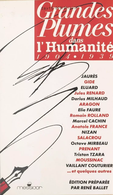 Grandes plumes dans «L'Humanité» (1904-1939) - René Ballet - FeniXX réédition numérique