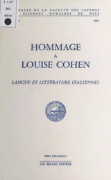 Hommage à Louise Cohen