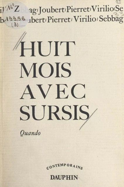 Huit mois avec sursis -  Collectif - FeniXX réédition numérique