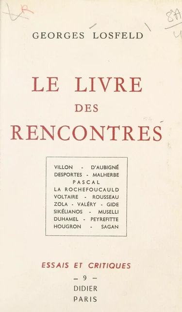 Le livre des rencontres - Georges Losfeld - FeniXX réédition numérique