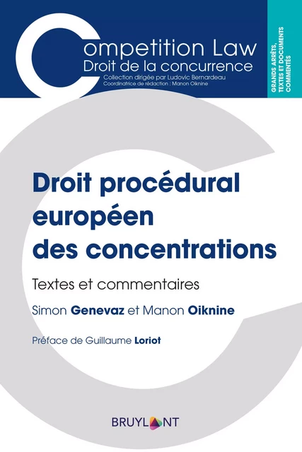 Droit procédural européen des concentrations -  - Bruylant