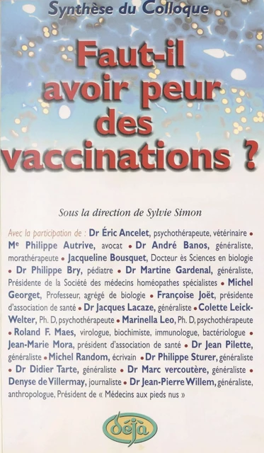 Faut-il avoir peur des vaccinations ? - Éric Ancelet, André Banos - FeniXX réédition numérique