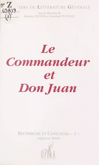 Le commandeur et Don Juan - Béatrice Didier - FeniXX réédition numérique