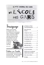 Le p’tit journal des gars de l’école des gars, Vol. 1, No 2