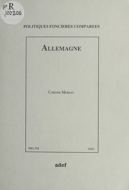 Allemagne - Corinne Moreau - FeniXX réédition numérique