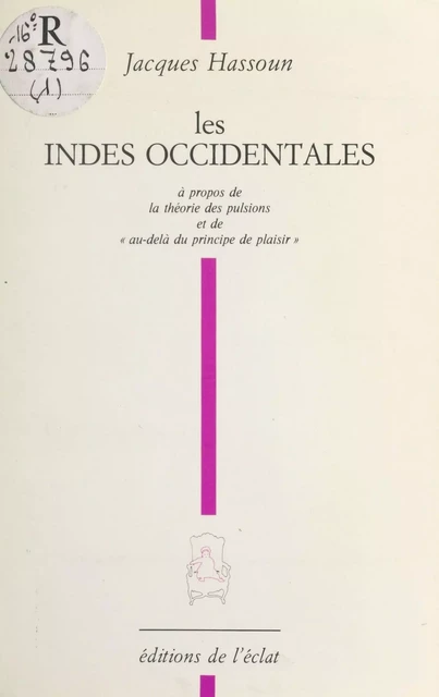 Les Indes occidentales - Jacques Hassoun - FeniXX réédition numérique