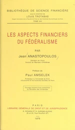 Les aspects financiers du fédéralisme