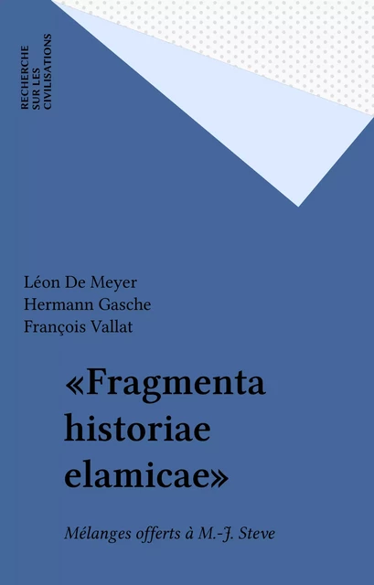 «Fragmenta historiae elamicae» -  - FeniXX réédition numérique