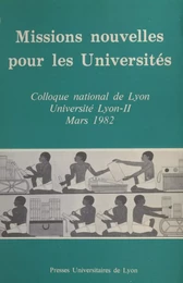 Missions nouvelles pour les universités