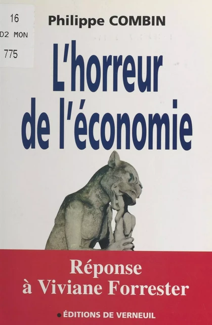 L'Horreur de l'économie - Philippe Combin - FeniXX réédition numérique