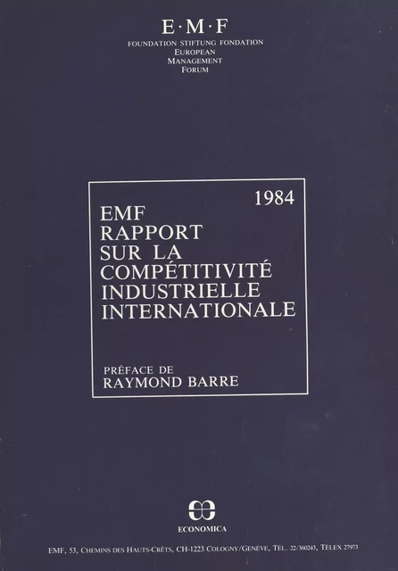 Rapport sur la compétitivité industrielle internationale -  World economic forum - FeniXX réédition numérique