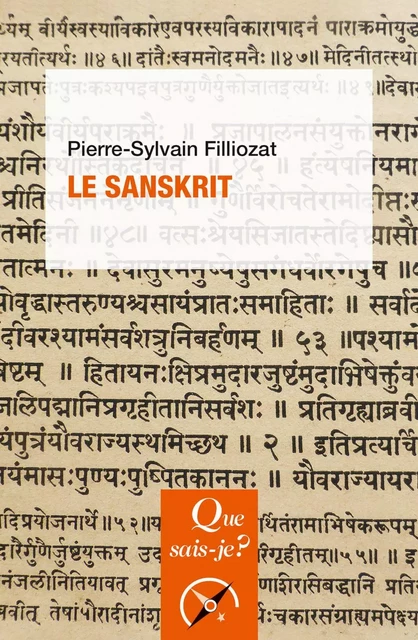 Le sanskrit - Pierre-Sylvain Filliozat - Humensis