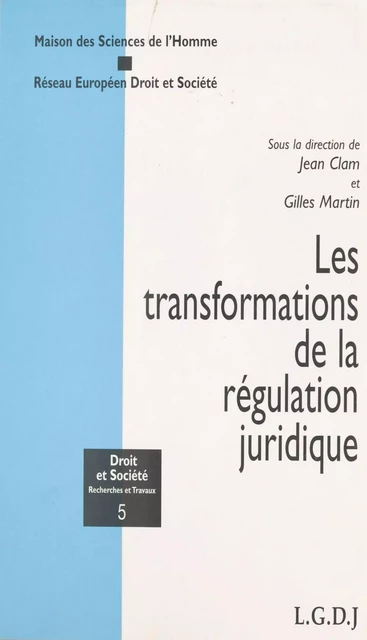 Les Transformations de la régulation juridique -  - FeniXX réédition numérique