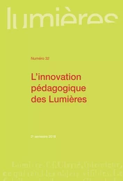 L'innovation pédagogique des Lumières