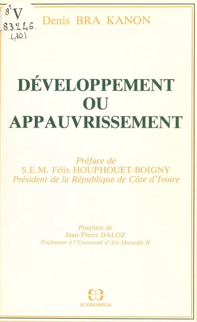 Développement ou appauvrissement - Denis Bra Kanon - FeniXX réédition numérique