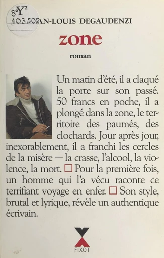 Zone - Jean-Louis Degaudenzi - FeniXX réédition numérique