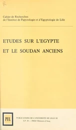 Études sur l'Égypte et le Soudan ancien (4)