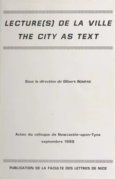 Lecture(s) de la ville, «The city as text»