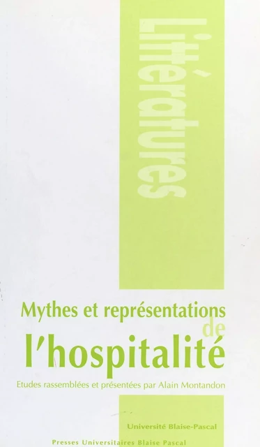 Mythes et représentations de l'hospitalité -  Collectif - FeniXX réédition numérique