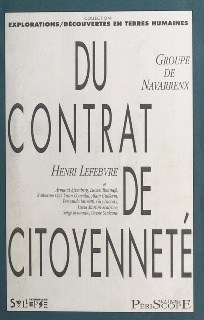 Du contrat de citoyenneté -  Groupe de Navarrenx, Henri Lefebvre - FeniXX réédition numérique