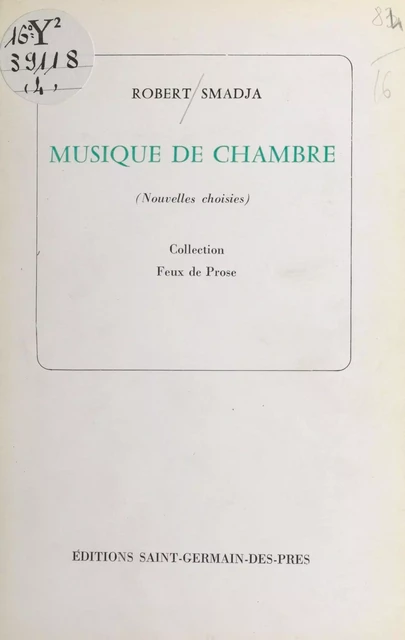 Musique de chambre - Robert Smadja - FeniXX réédition numérique