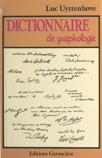 Dictionnaire de graphologie - Luc Uyttenhove - FeniXX réédition numérique