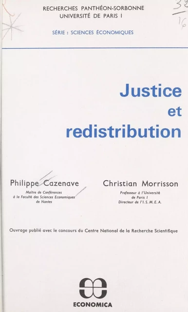 Justice et redistribution - Christian Morrisson - FeniXX réédition numérique