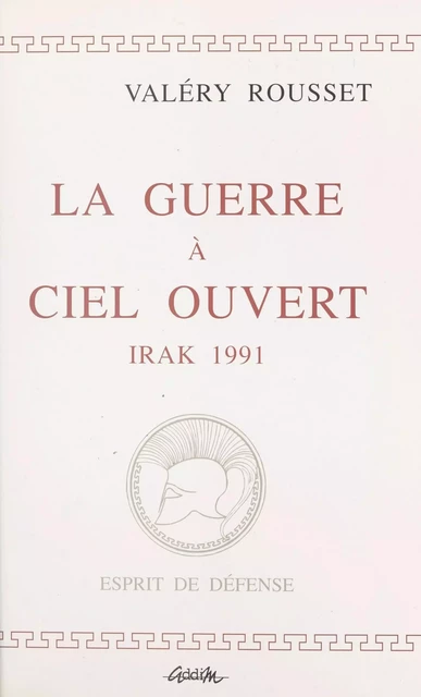 La guerre à ciel ouvert : Irak, 1991 - Valéry Rousset - FeniXX réédition numérique